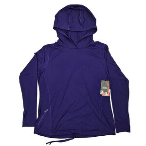 Mountain Hardwear Womens Large Crater Lake Long-Sleeve Hoodie Lightweight Purple